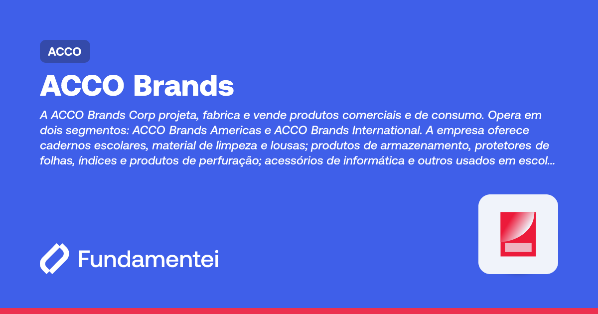 ACCO - Acco Brands | KPIs | Fundamentei