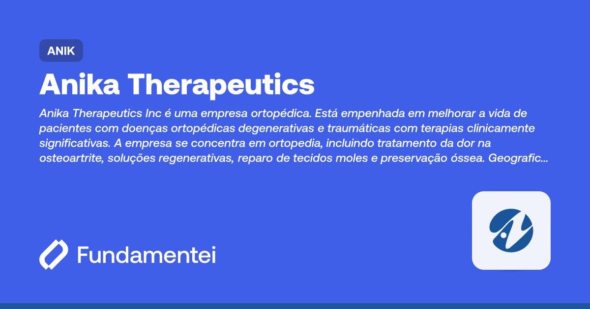 ANIK - Anika Therapeutics | Fundamentei