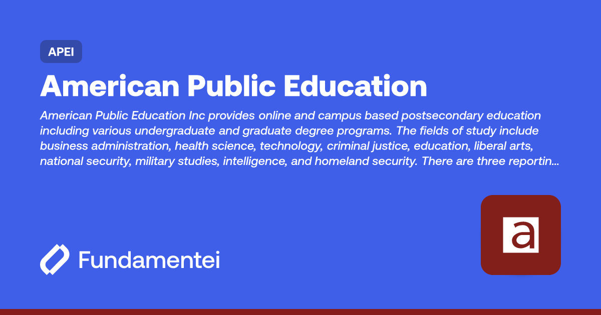 APEI - American Public Education | Fundamentei