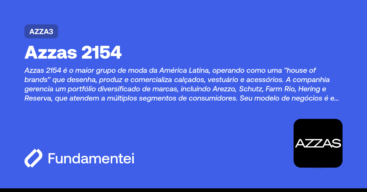 AZZA3 - Azzas 2154 | Fundamentei