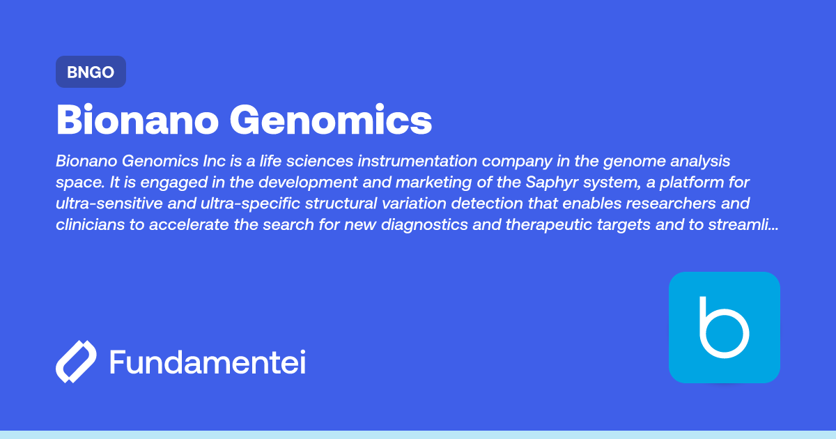 BNGO - Bionano Genomics | Fundamentei