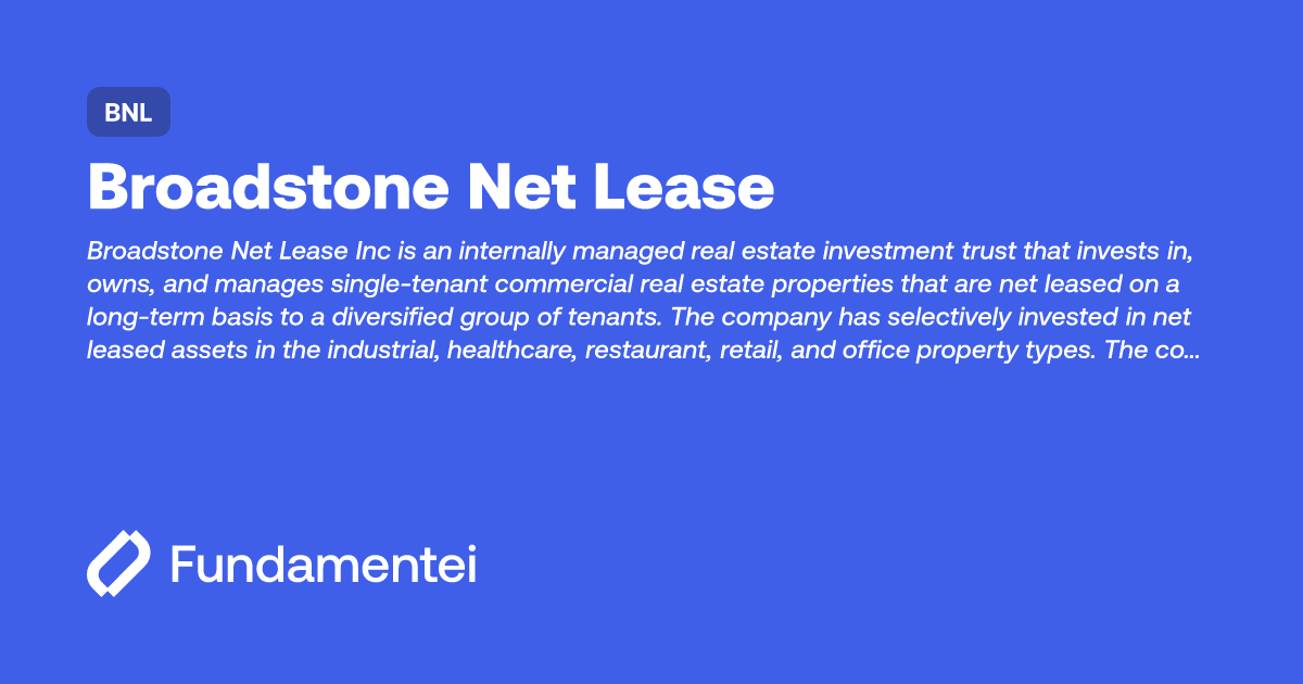 BNL Broadstone Net Lease Fundamentei