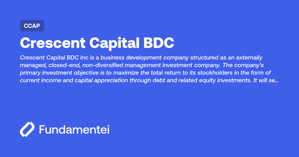 CCAP Crescent Capital BDC Fundamentei