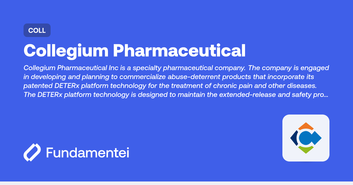 COLL - Collegium Pharmaceutical | Fundamentei