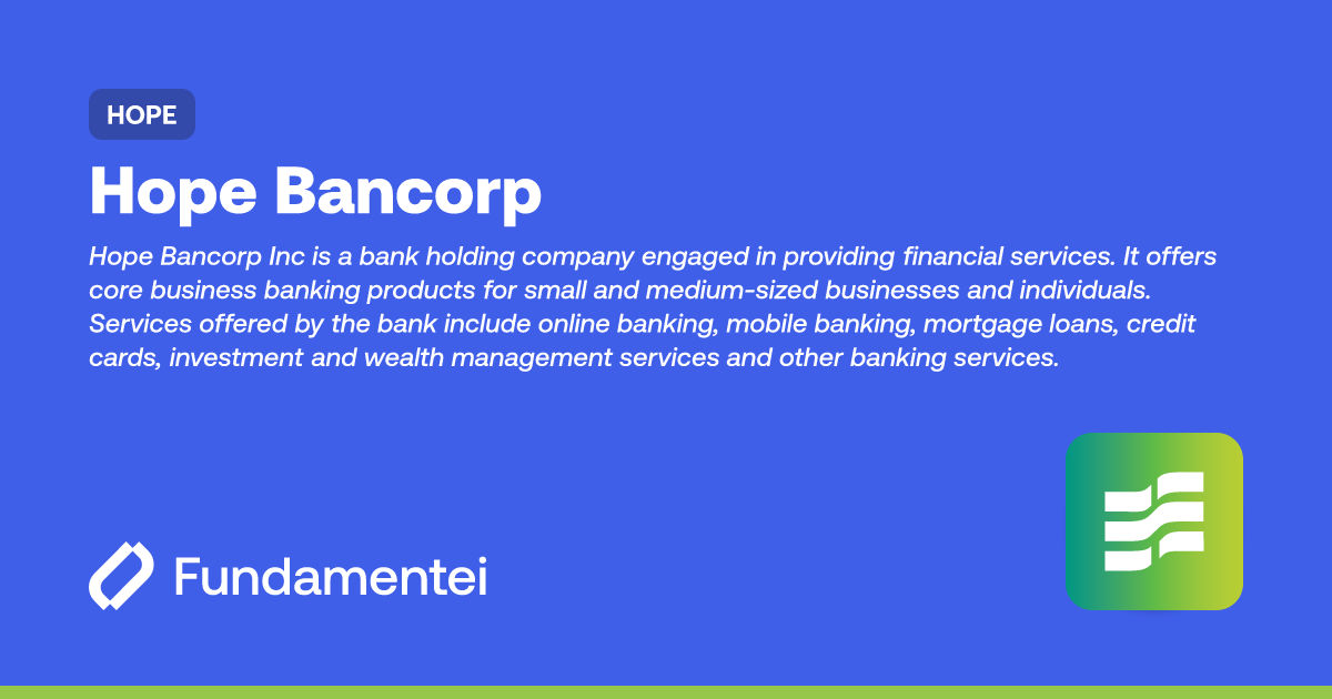 HOPE Hope Bancorp Fundamentei
