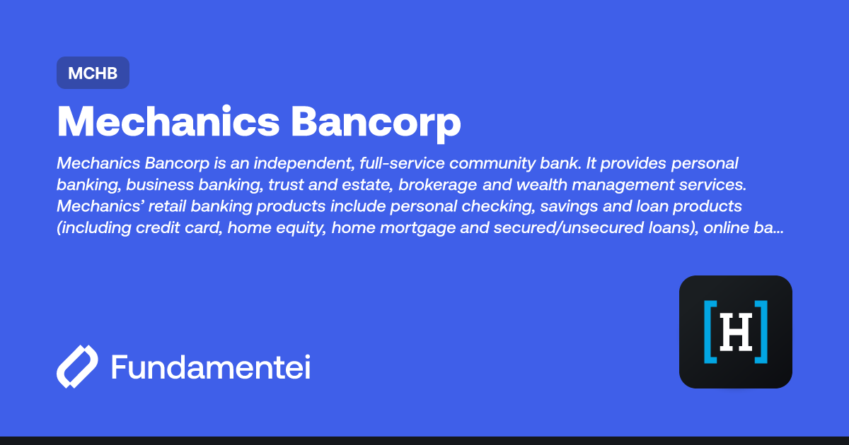 MCHB - Valuation | Fundamentei