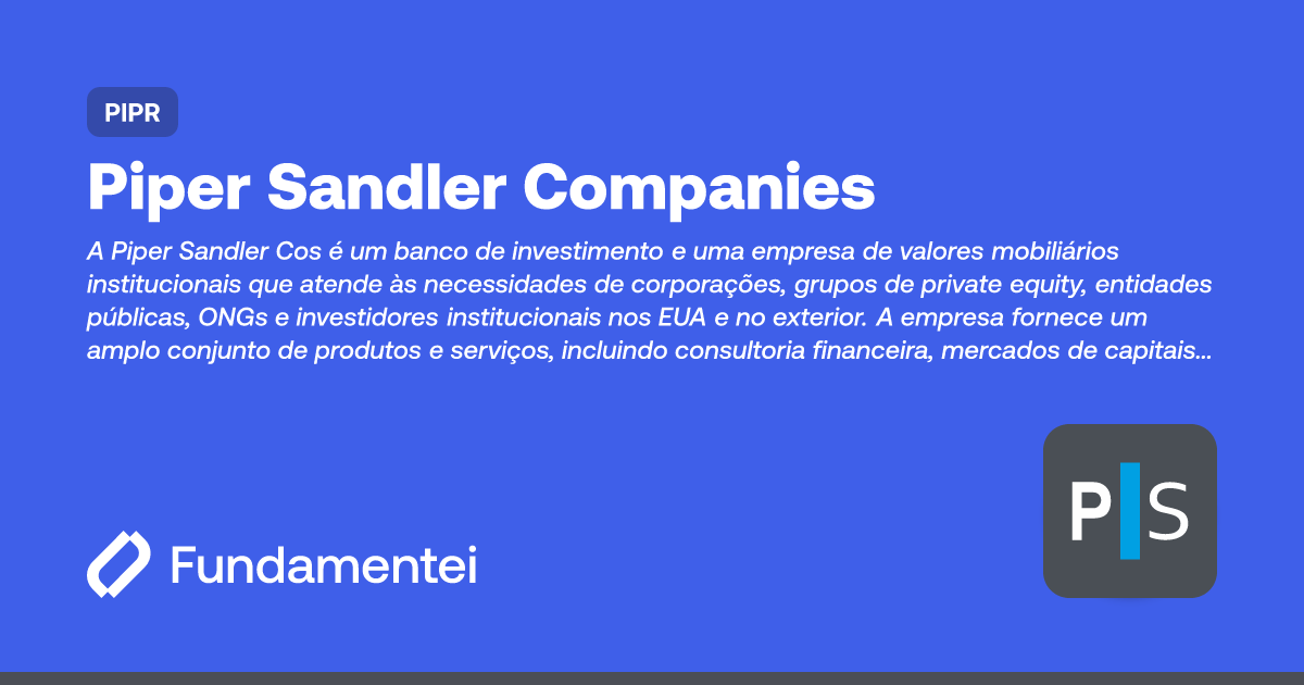 PIPR - Piper Sandler | Fundamentei