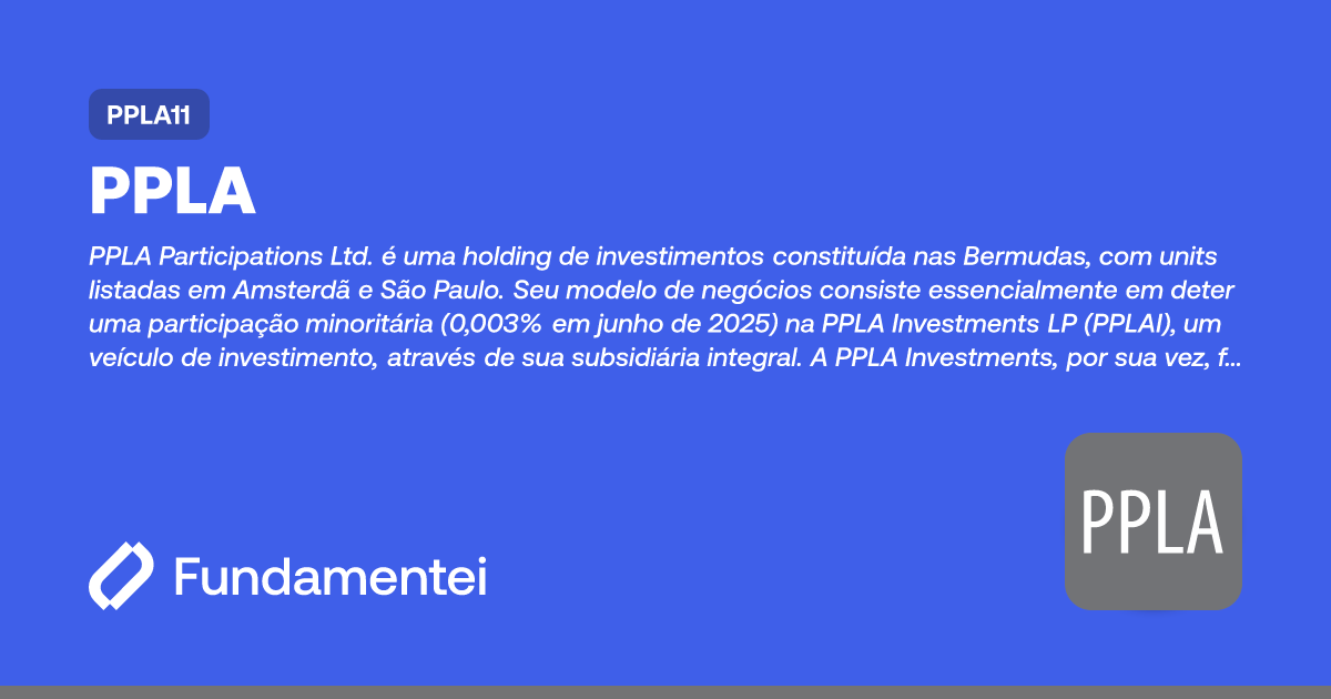 PPLA11 - PPLA | Fundamentei