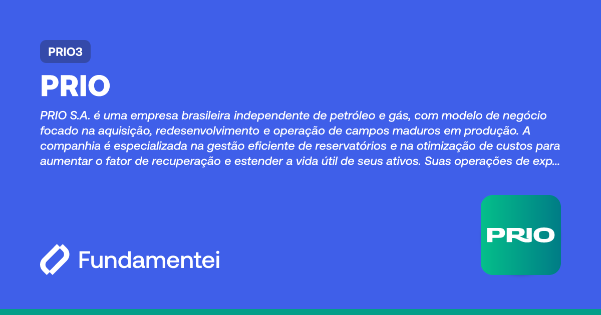 PRIO3 - PRIO | Cotação | Fundamentei
