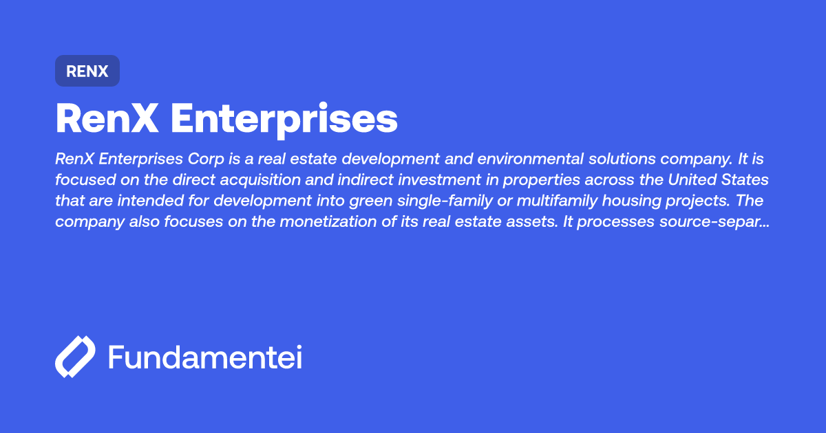 RENX - Renx Enterprises | Fundamentei
