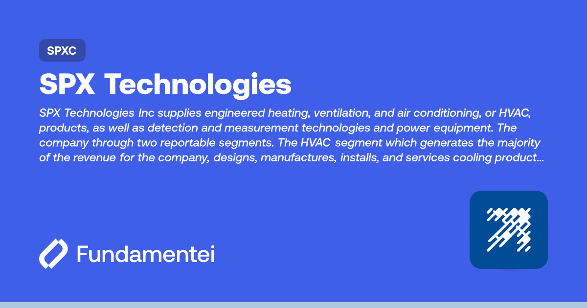 SPXC - SPX Techs | Price | Fundamentei