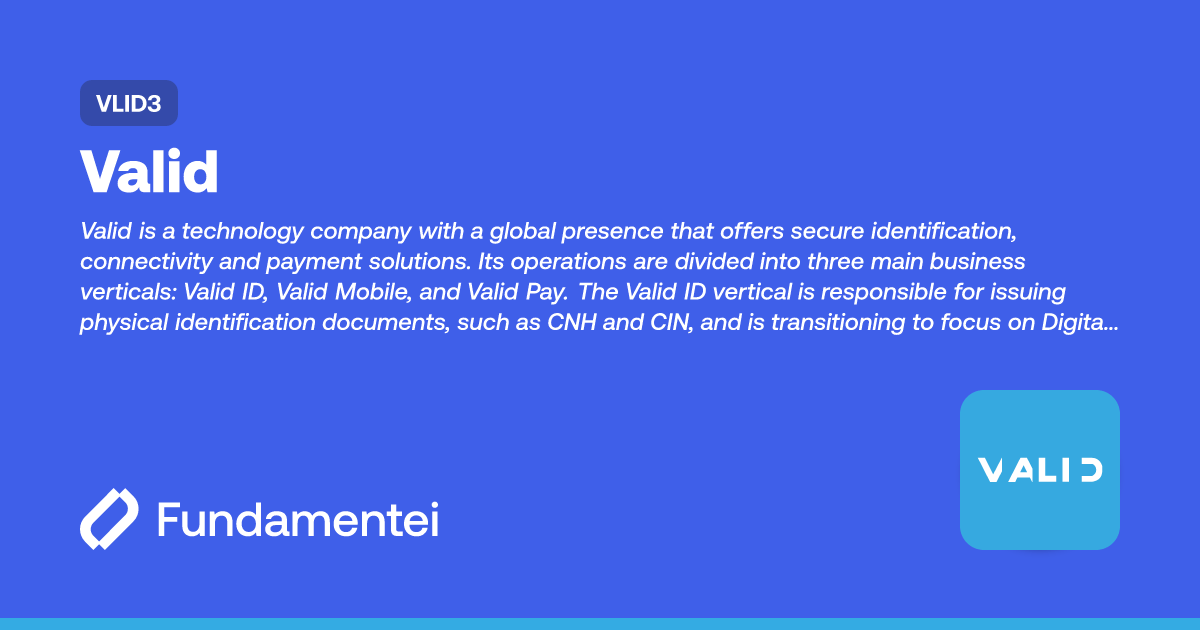 VLID3 - Market Cap | Fundamentei