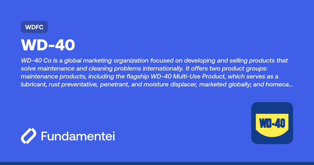WDFC - WD-40 | Fundamentei