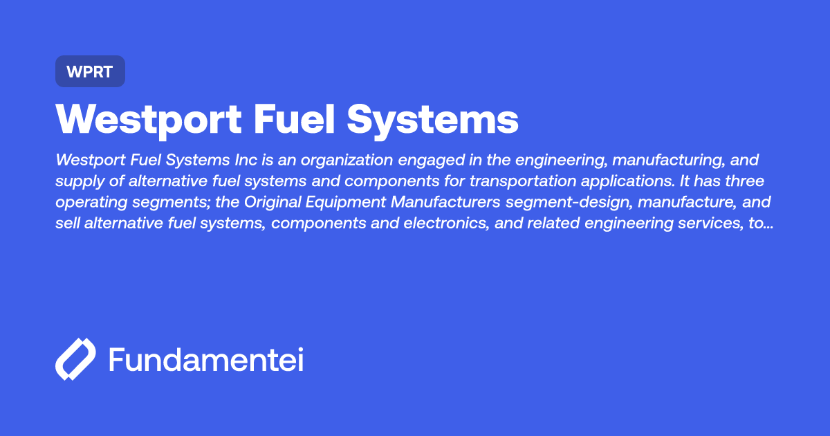 WPRT Westport Fuel Systems Fundamentei